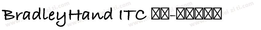 BradleyHand ITC 亮体字体转换